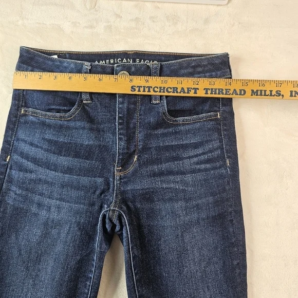American Eagle Hi Rise Jegging Women’s 6 Regular Dark Wash Stretch Denim Jeans - Picture 2 of 11